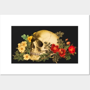 skull & roses Posters and Art